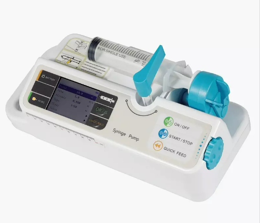 Pompa di infusione veterinaria con siringa di vaccinazione per uso